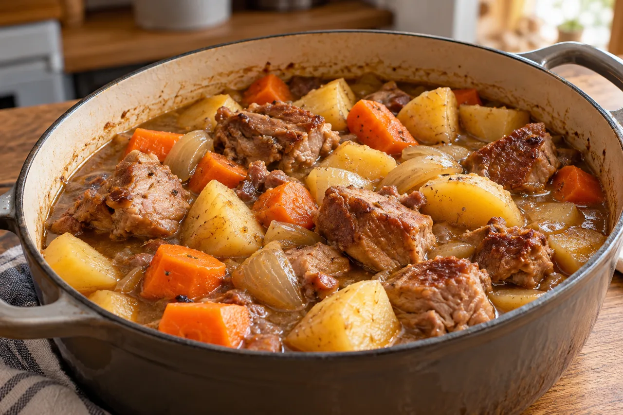 Жаркое из свинины с картошкой